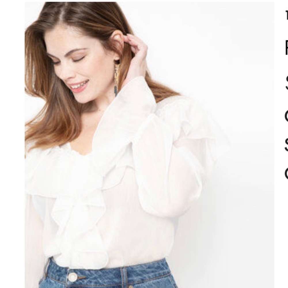 ELOQUII Ruffle Sheet Blouse